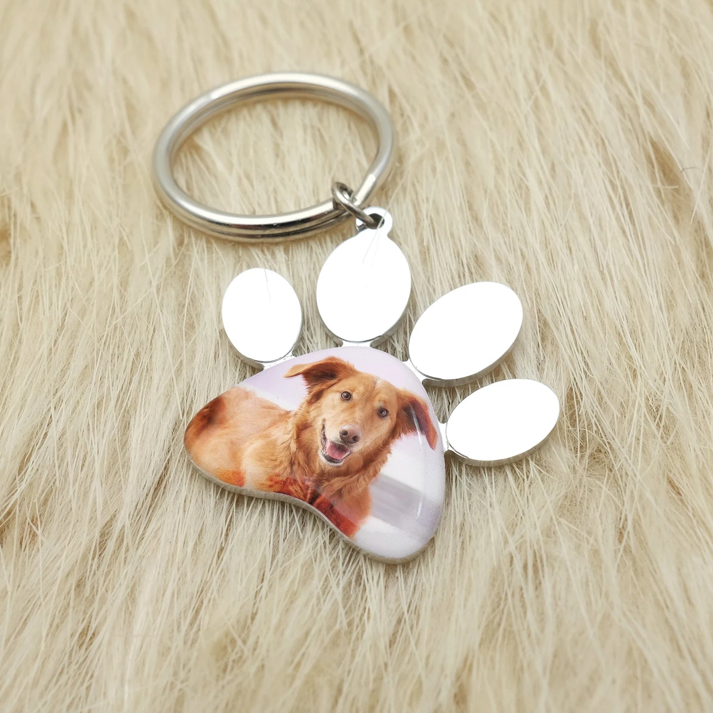 Personalizable Pet Photo Engraved Keychain