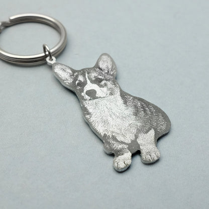 Personalizable Pet Photo Engraved Keychain